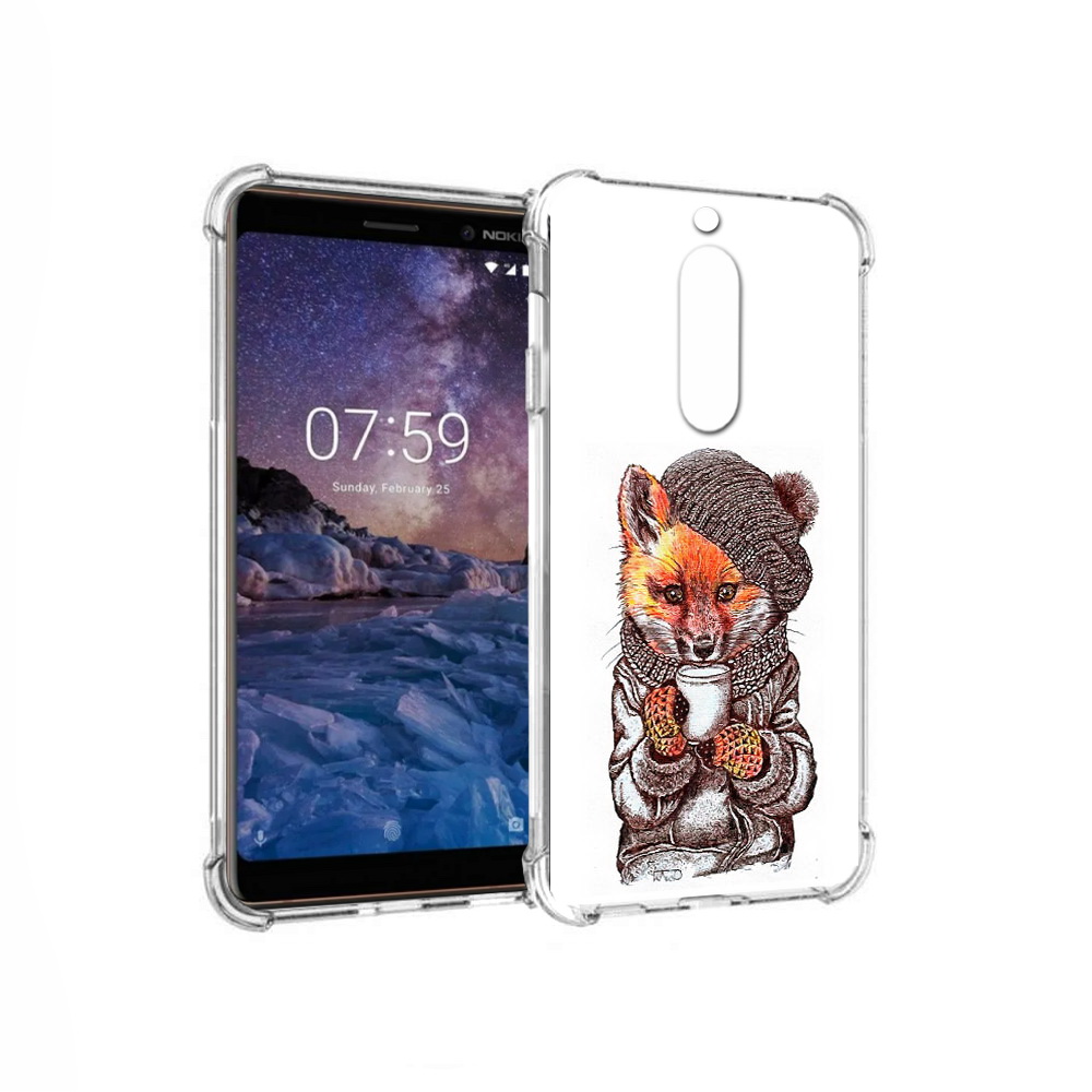 

Чехол MyPads Tocco для Nokia 7 лиса в шапке (PT95887.123.437), Tocco