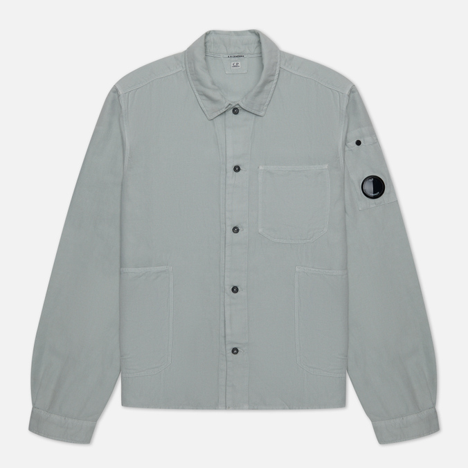 

Мужская рубашка C.P. Company Broken Lino Cotone серый, Размер S, Broken Lino Cotone