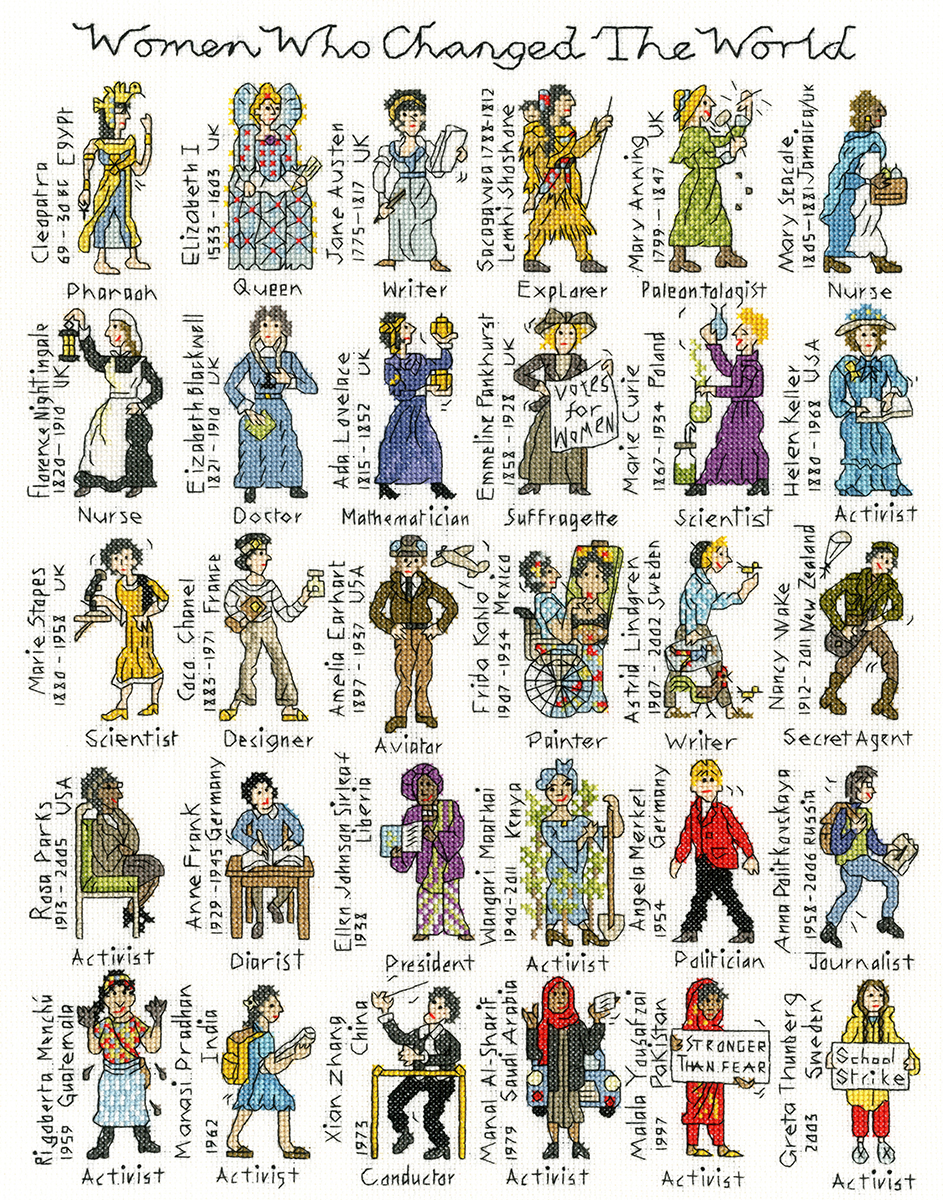 

Вышивка крестом Bothy Threads Женщины, которые изменили мир, 33х42 см, Женщины, которые изменили мир