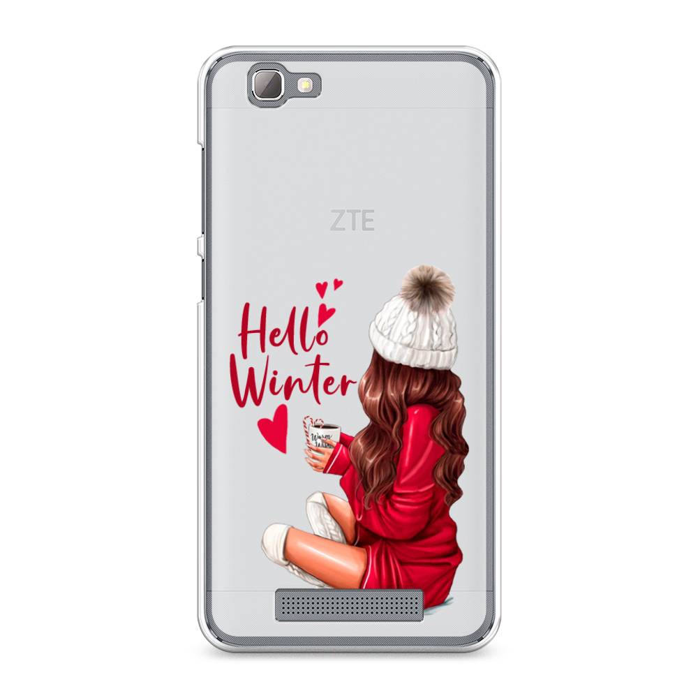 

Чехол на ZTE Blade A610 "Hello winter", Красный;белый;коричневый, 130950-5