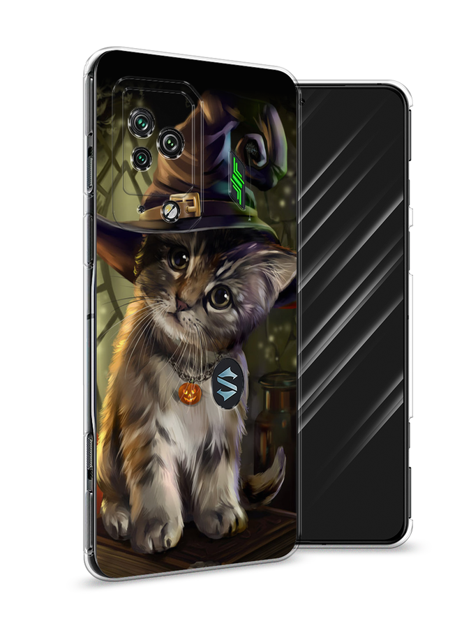 

Чехол Awog на Xiaomi Black Shark 5 Pro "Кот на Хэллоуин", Разноцветный, 314150-2