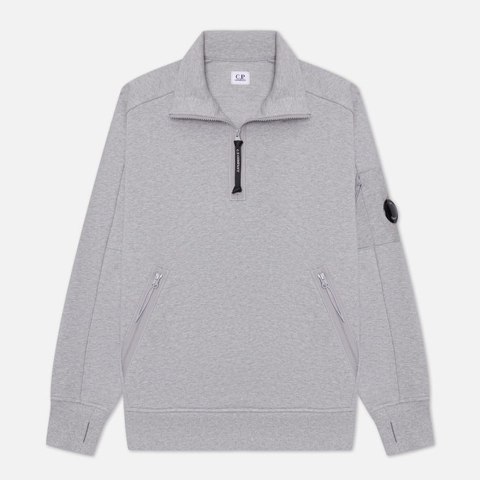 

Мужская толстовка C.P. Company Stand Collar Diagonal Raised Fleece серый, Размер M, Stand Collar Diagonal Raised Fleece