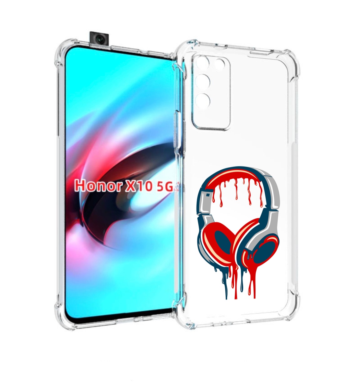 

Чехол MyPads не делай громко для Honor X10, Прозрачный, Tocco