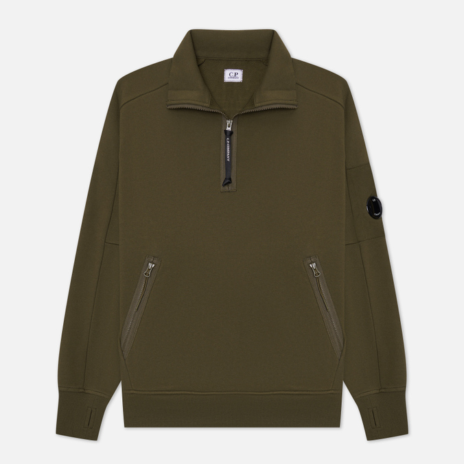 

Мужская толстовка C.P. Company Stand Collar Diagonal Raised Fleece оливковый, Размер M, Зеленый, Stand Collar Diagonal Raised Fleece