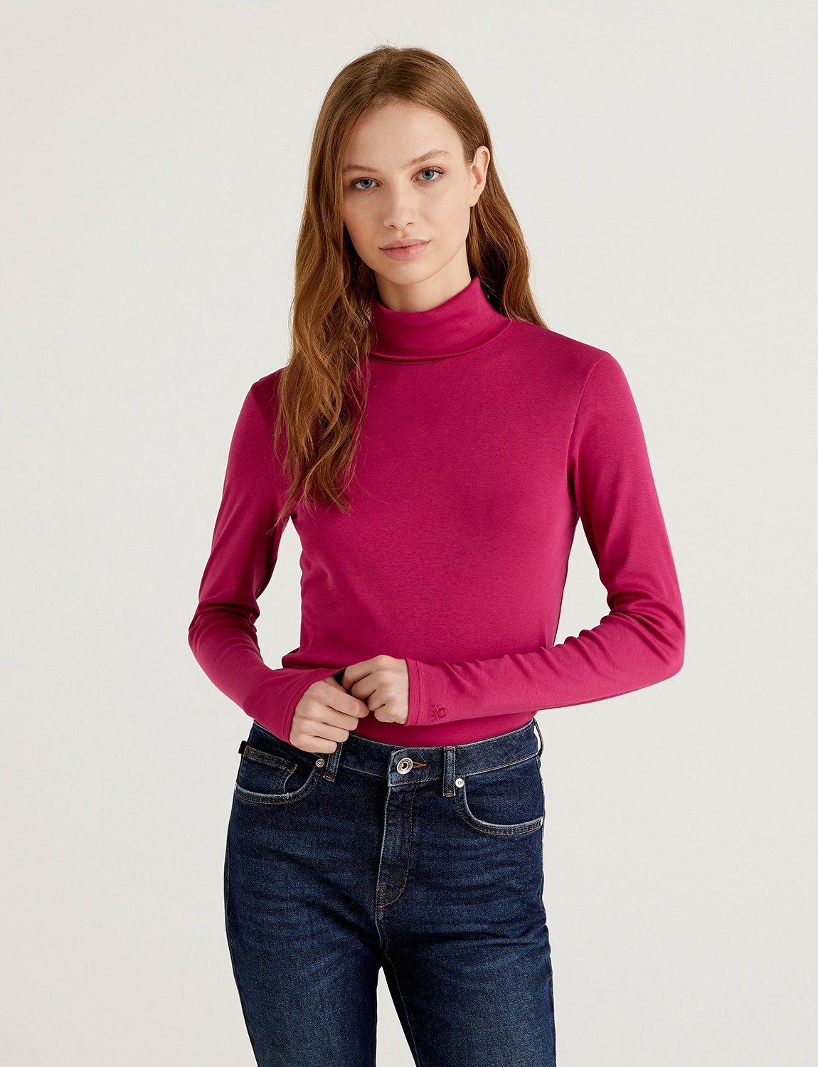 фото Водолазка женская united colors of benetton 21a_3ga2e2224 фиолетовая xl