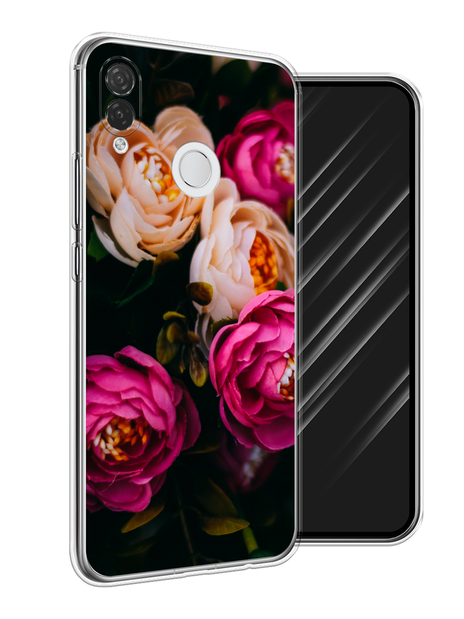 

Чехол Awog на Huawei P Smart Plus "Розовые пионы для черном", Розовый;черный, 68250-8