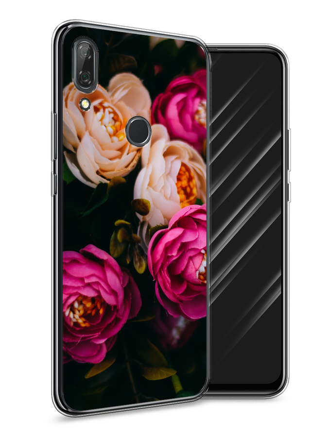 

Чехол Awog на Huawei P Smart Z "Розовые пионы для черном", Розовый;черный, 69450-8