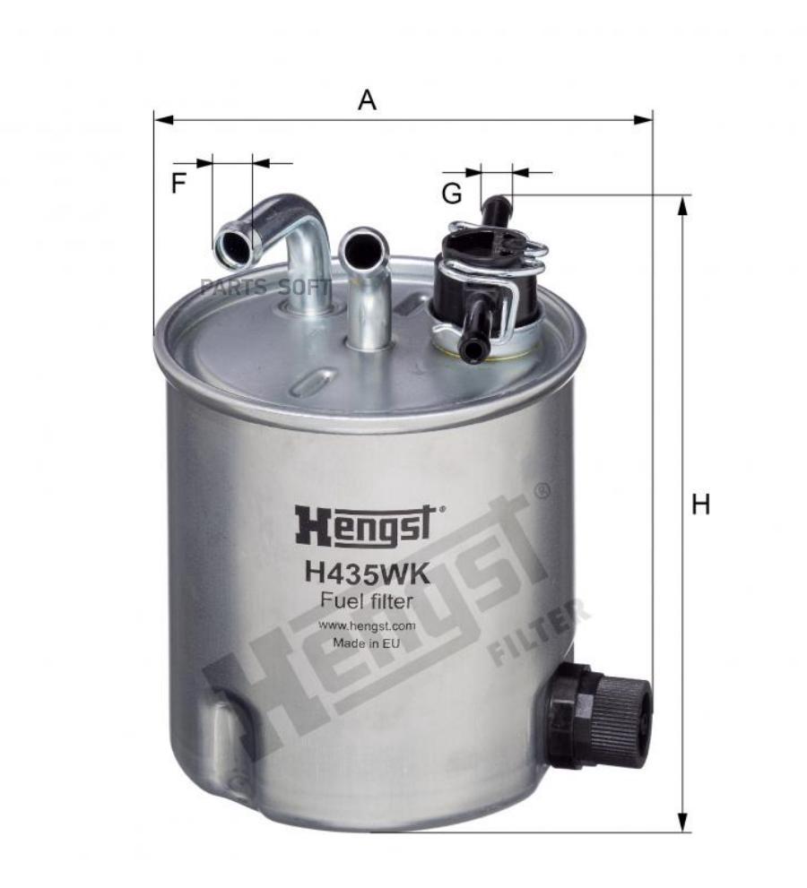 

Фильтр Топливный Hengst H435WK