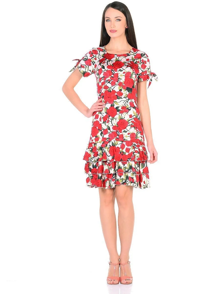 

Платье женское La Fleuriss F3-3013S-75 разноцветное 38, Разноцветный, F3-3013S-75
