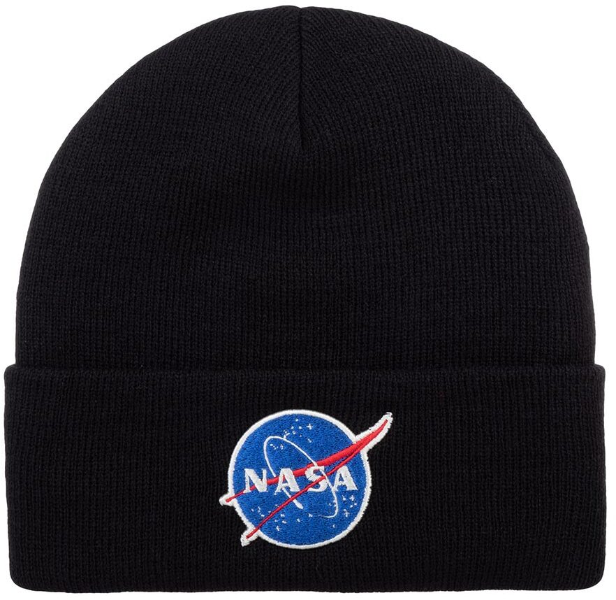 Шапка унисекс AMERICAN NEEDLE Nasa Cuffed Knit черная, one size