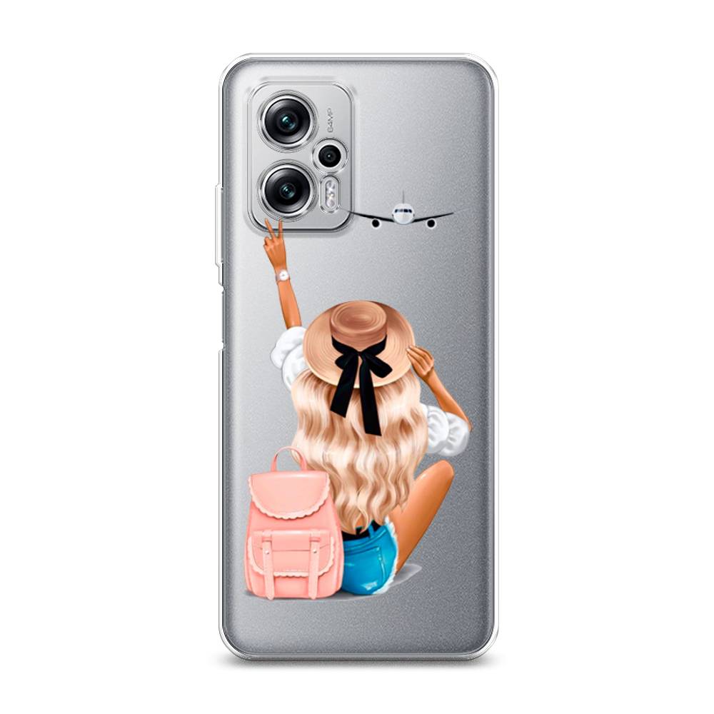 фото Силиконовый чехол "автостопом самолетом" на xiaomi redmi note 11t pro awog