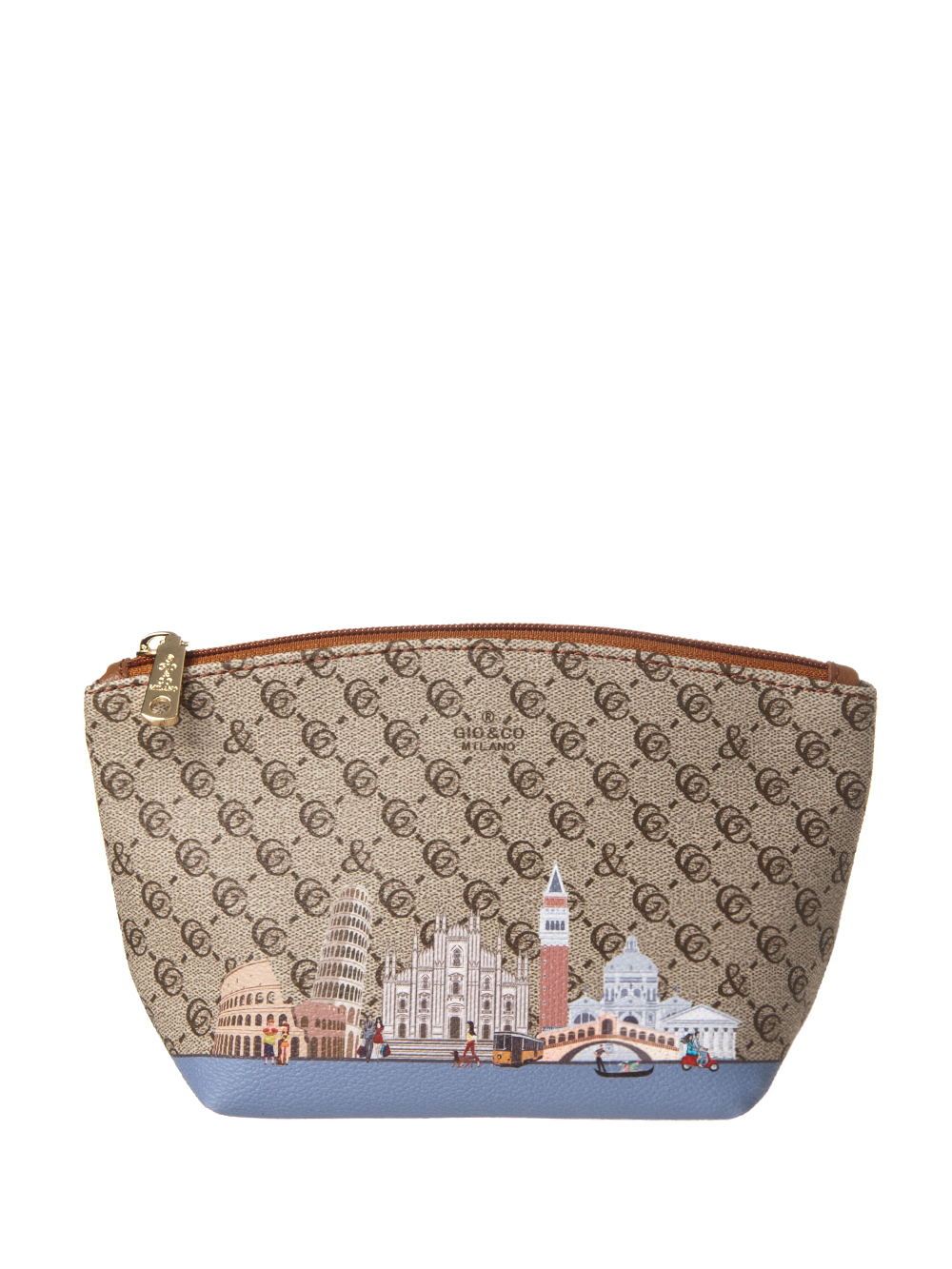 

Косметичка женская GIO&CO 04gc голубая/коричневая, 04gc