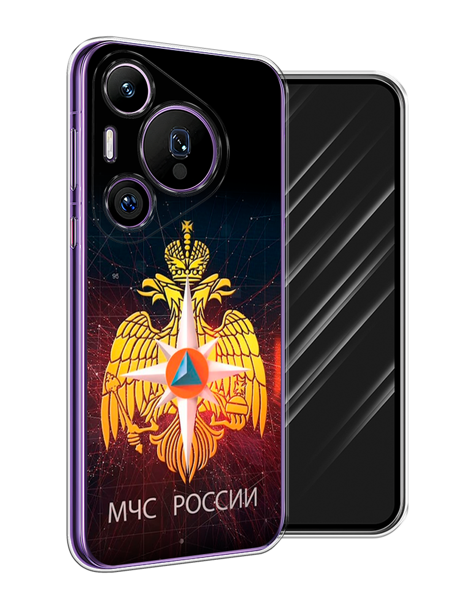 

Чехол Awog на Huawei Pura 70 Pro/70 Pro Plus "МЧС России", Черный;желтый;красный, 6124150-1