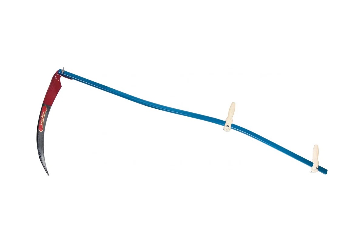 Набор косца №6 Косарь-М с косой Сайга-люкс красный,  синий