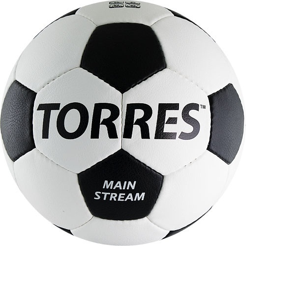 Мяч футбольный TORRES MAIN STREAM, р.5, F30185, белый; черный  - купить