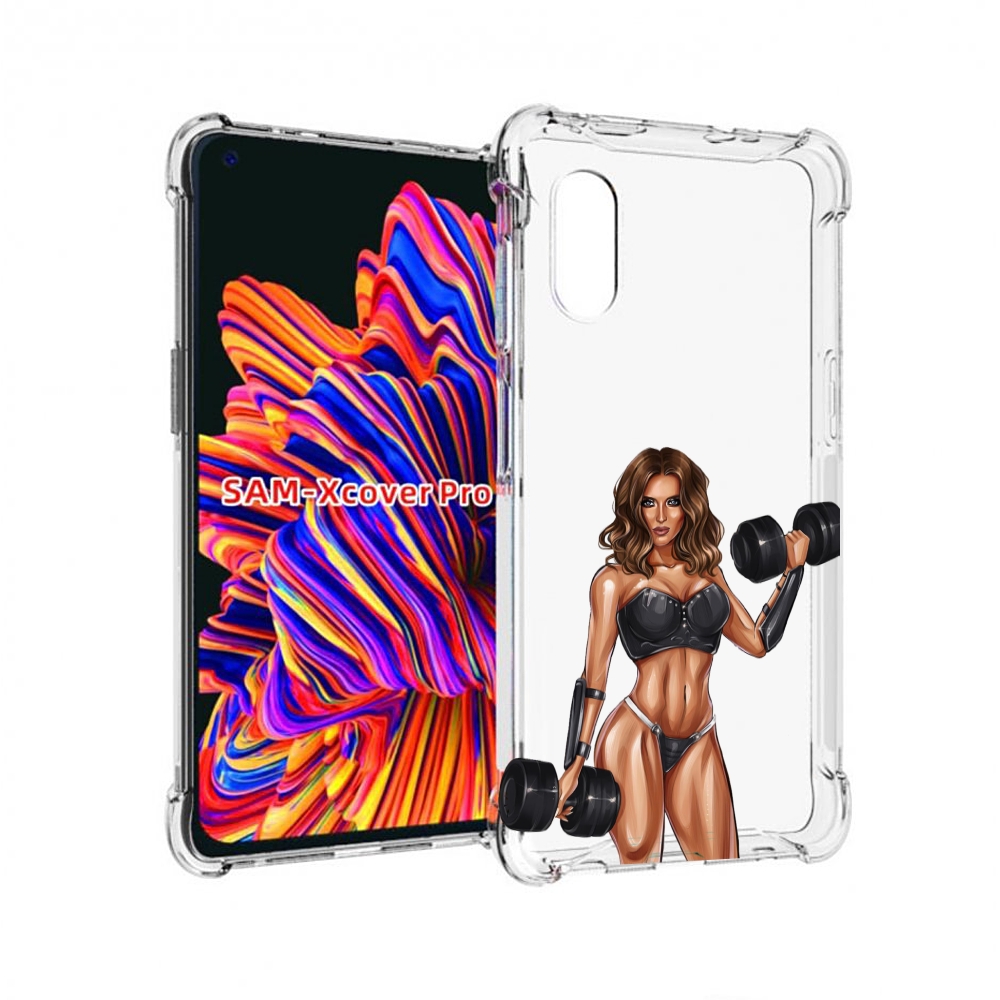 

Чехол MyPads девушка с гантелями спорт женский для Samsung Galaxy Xcover Pro 1, Прозрачный, Tocco