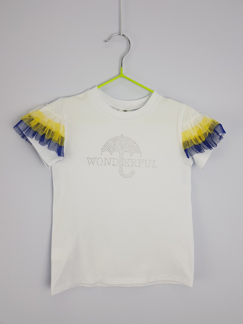 Футболка детская Minavla Тучка, белый, 104