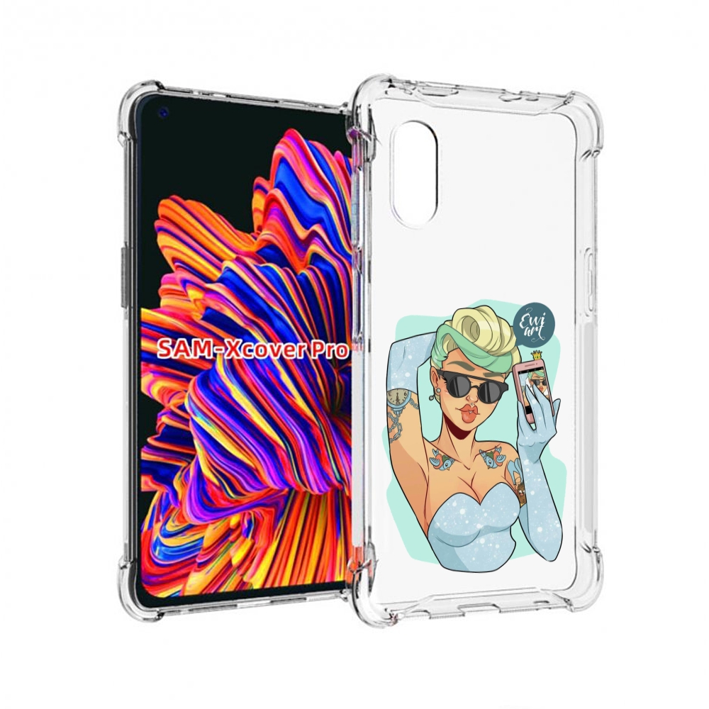 

Чехол MyPads девушка с короткой стрижкой женский для Samsung Galaxy Xcover Pro 1, Прозрачный, Tocco