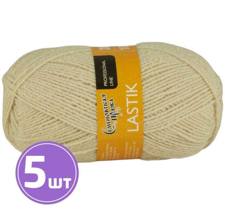 

Пряжа Семеновская Lastik (70671), кремовый 5 шт. по 100 г