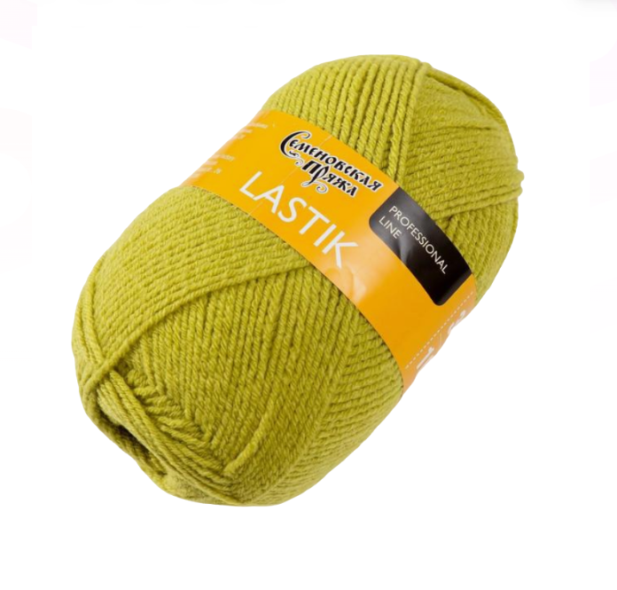 

Пряжа Семеновская Lastik (70345), липа 5 шт. по 100 г, Желтый
