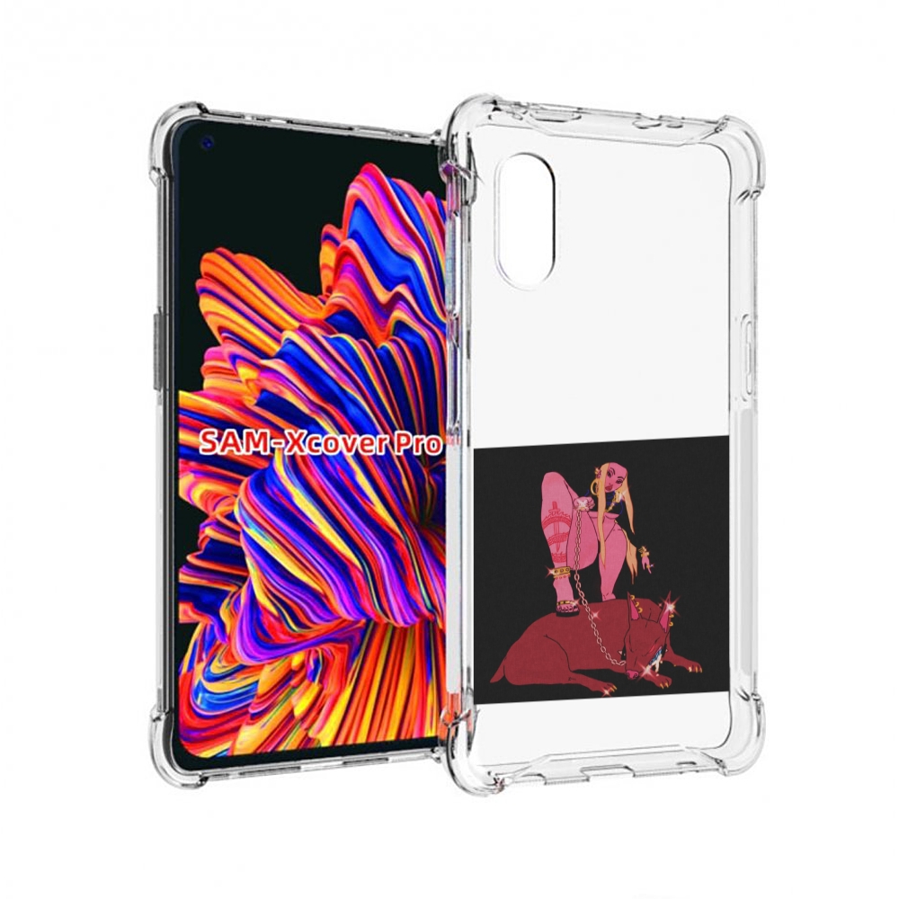 

Чехол MyPads девушка с собакой на цепи нарисованная женский для Samsung Galaxy Xcover, Прозрачный, Tocco