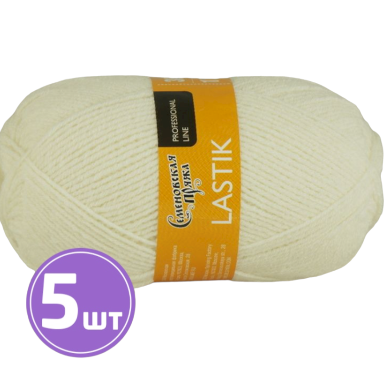 

Пряжа Семеновская Lastik (25), суровый 5 шт. по 100 г