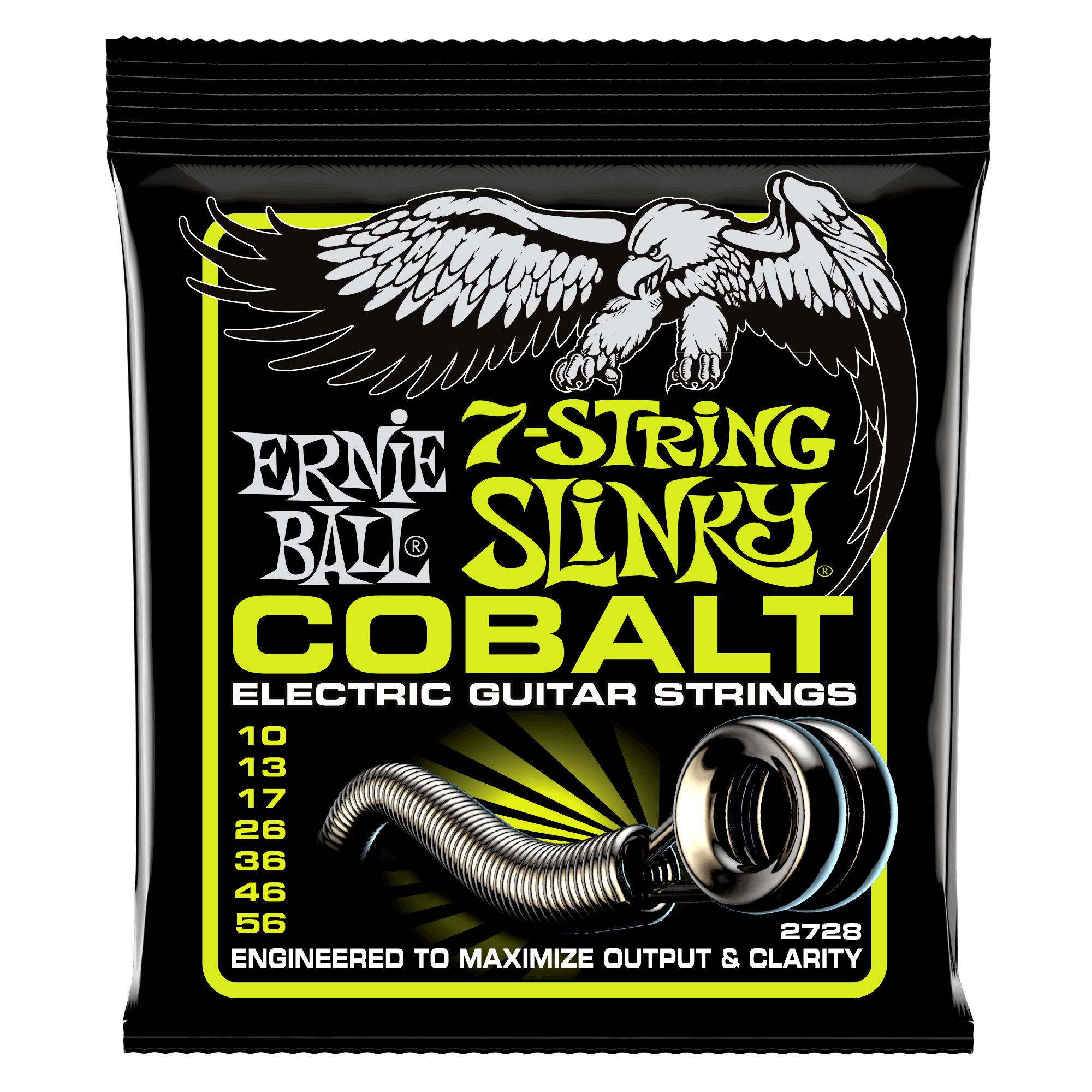 фото Струны для 7-струнной электрогитары ernie ball 2728 10-56