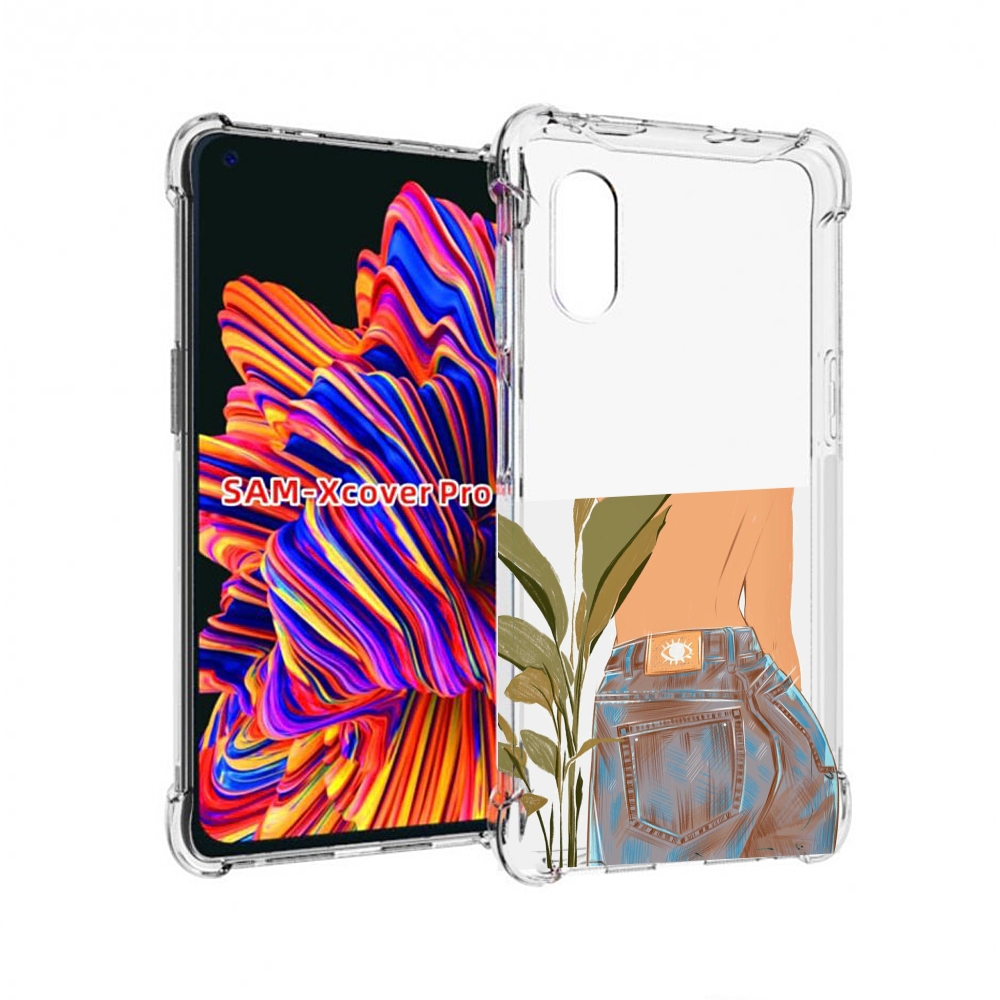 

Чехол MyPads девушка-в-джинсах для Samsung Galaxy Xcover Pro 1, Прозрачный, Tocco