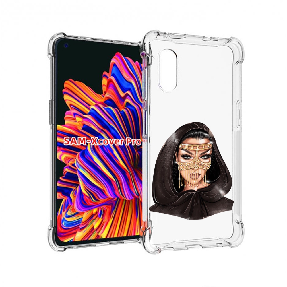 

Чехол MyPads девушка-в-золотой-маске для Samsung Galaxy Xcover Pro 1, Прозрачный, Tocco