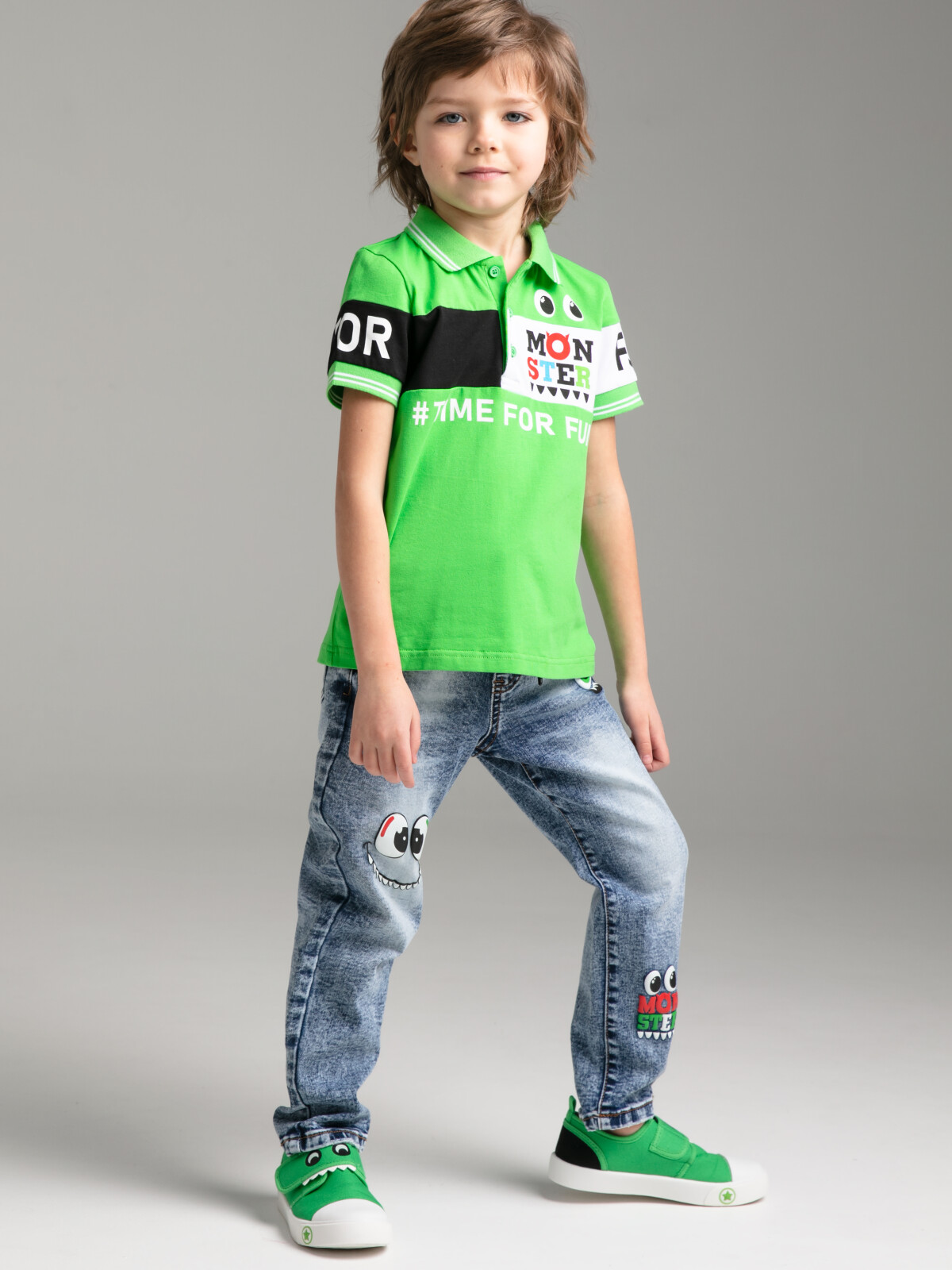 

Поло детское PlayToday Kids 12312160, зеленый, разноцветный, 104, 12312160