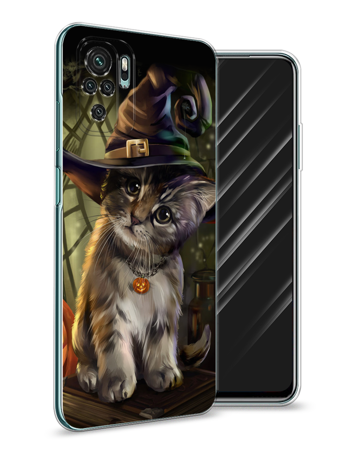 

Чехол Awog на Xiaomi Redmi Note 10/Note 10S/M5s "Кот на Хэллоуин", Разноцветный, 39950-2