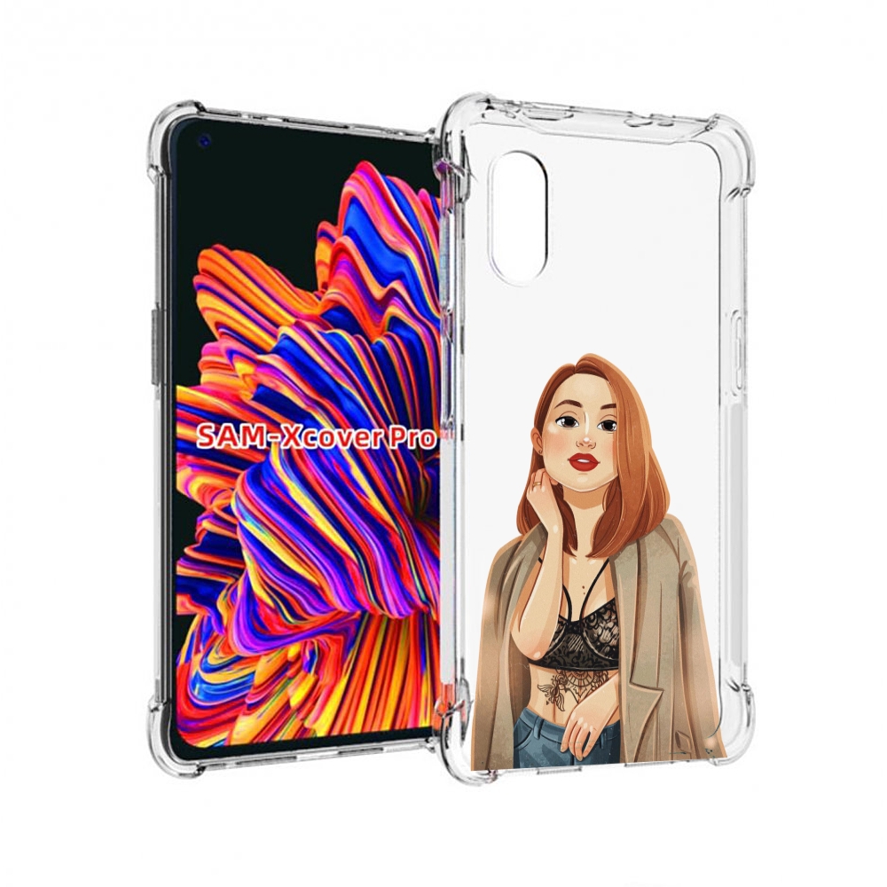 

Чехол MyPads девушка-в-кружевном-2 для Samsung Galaxy Xcover Pro 1, Прозрачный, Tocco