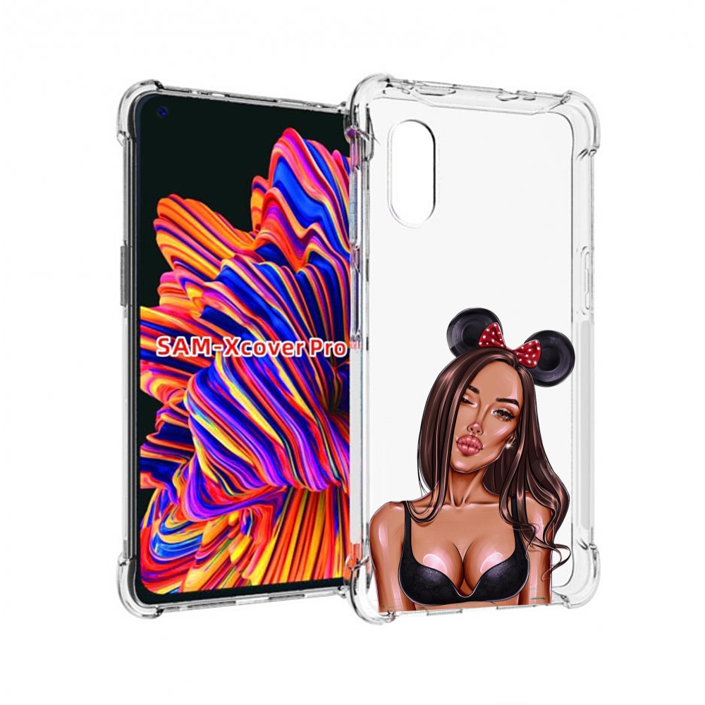 

Чехол MyPads девушка-в-купальнике-с-ушками женский для Samsung Galaxy Xcover Pro 1, Прозрачный, Tocco