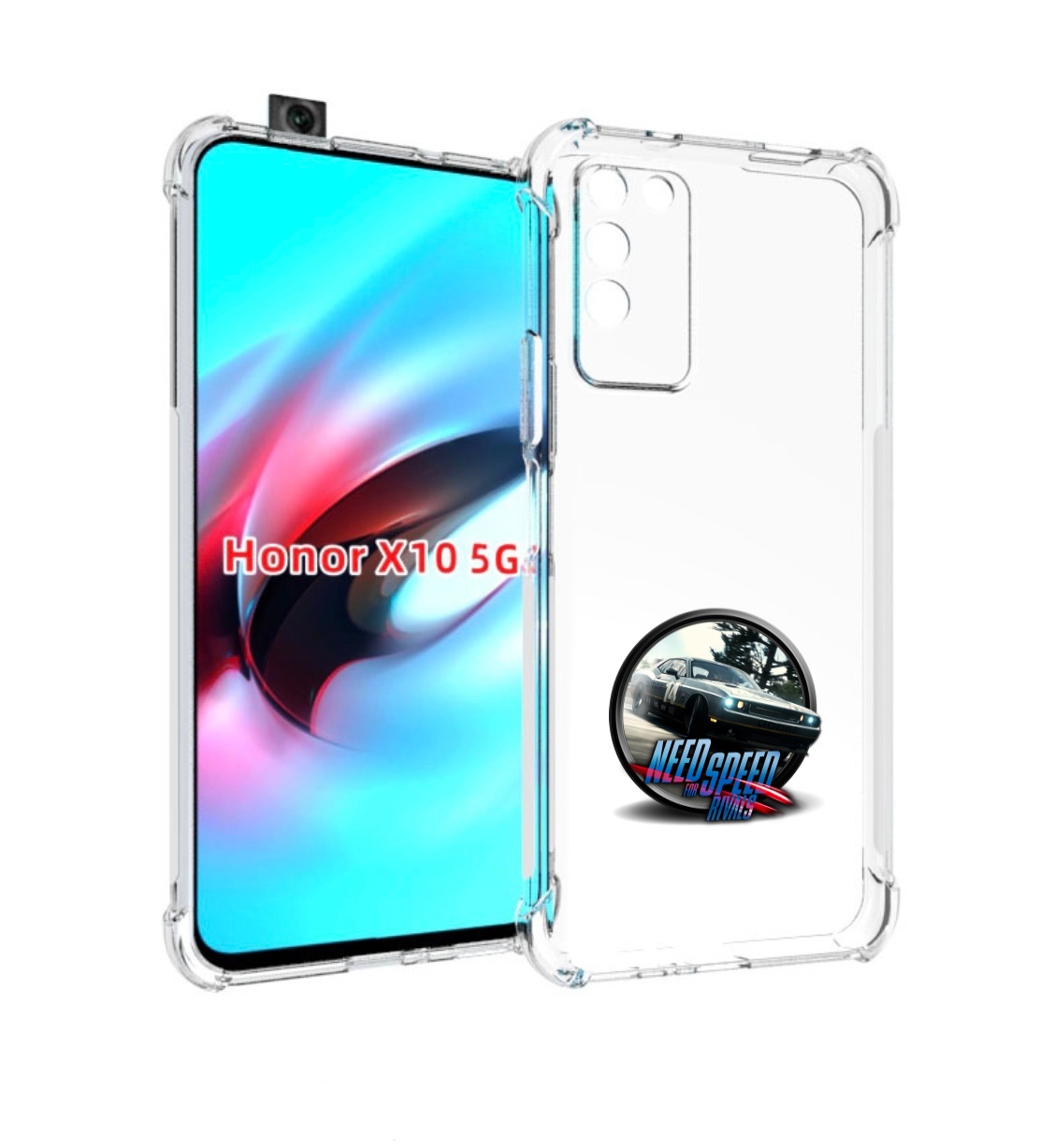 

Чехол MyPads Гонки для Honor X10, Прозрачный, Tocco