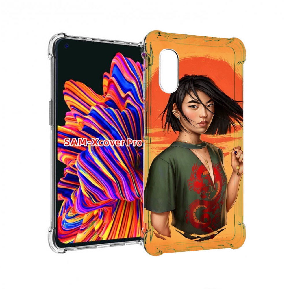 

Чехол MyPads девушка-в-оранжевом-фоне женский для Samsung Galaxy Xcover Pro 1, Прозрачный, Tocco