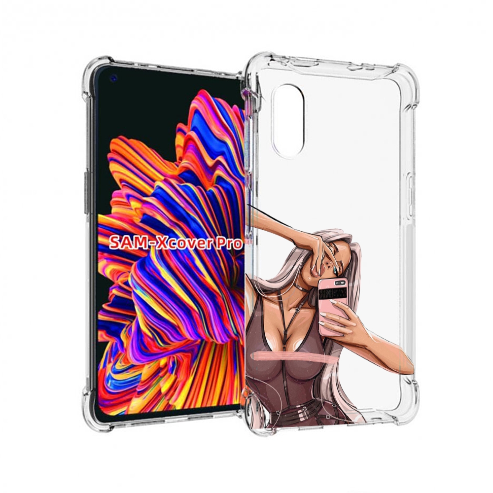 

Чехол MyPads девушка-в-прозрачной-одежде для Samsung Galaxy Xcover Pro 1, Прозрачный, Tocco