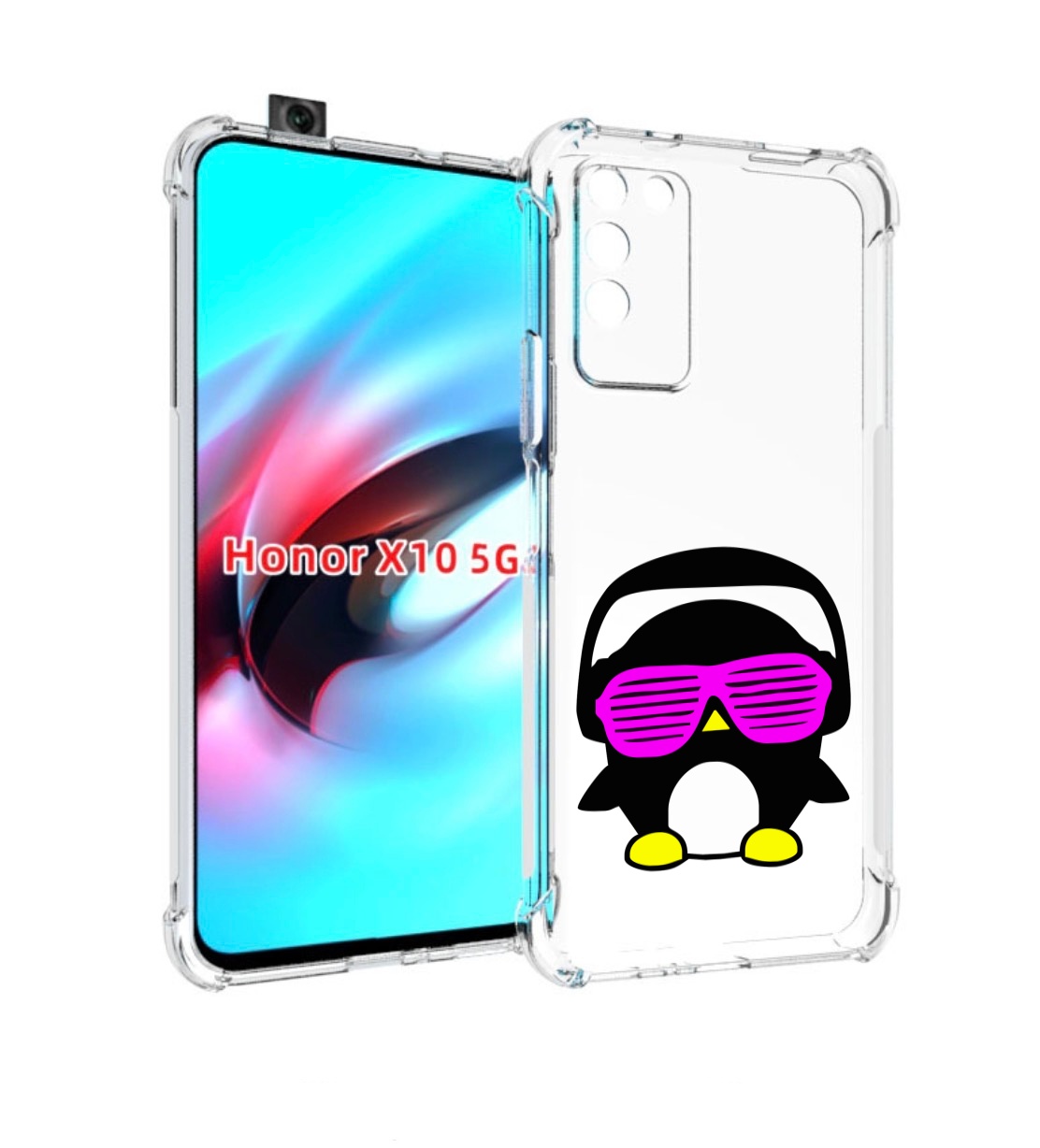 

Чехол MyPads пингвин для Honor X10, Прозрачный, Tocco