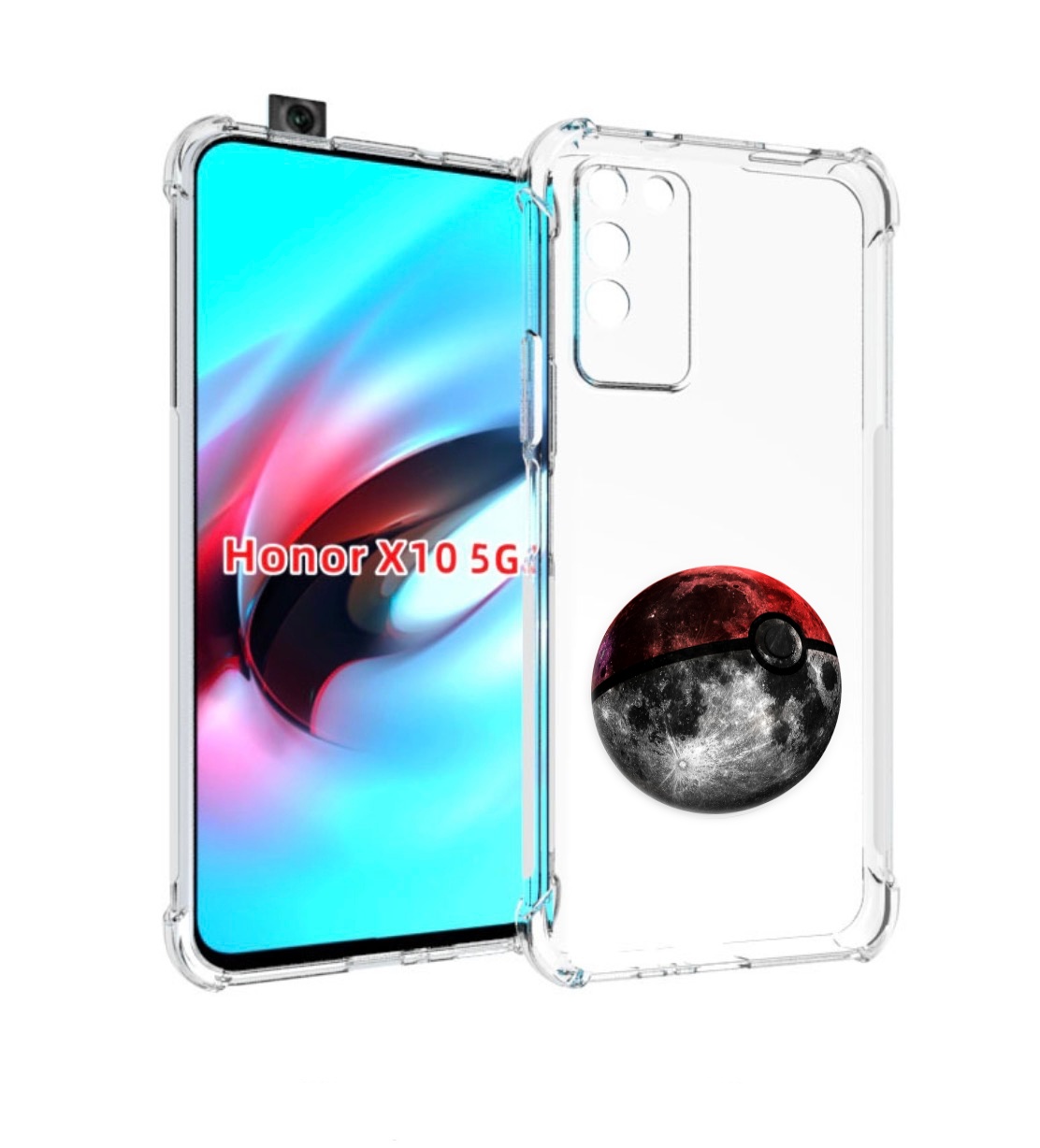 

Чехол MyPads планета покебол для Honor X10, Прозрачный, Tocco