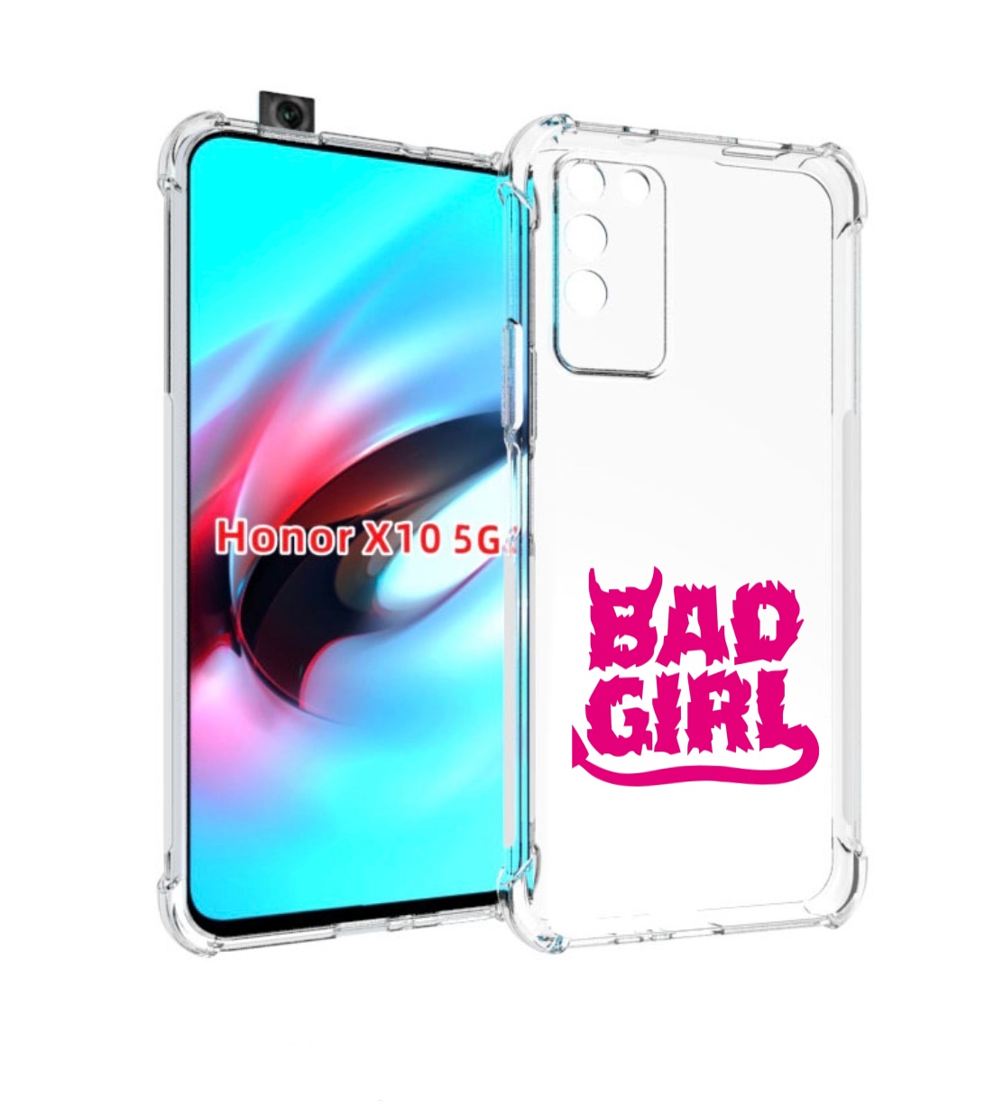 

Чехол MyPads плохая девочка для Honor X10, Прозрачный, Tocco