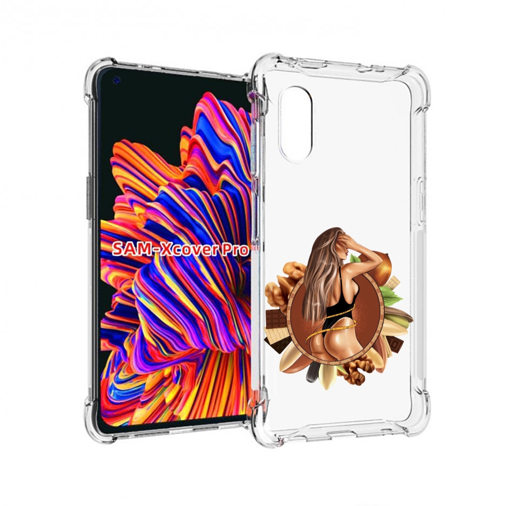 Чехол MyPads девушка-в-черном-купальнике женский для Samsung Galaxy Xcover Pro 1
