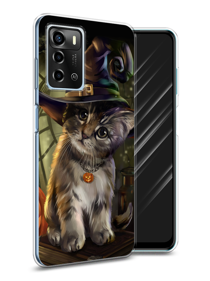 

Чехол Awog на ZTE Blade A72 / ЗТЕ Блэйд A72 "Кот на Хэллоуин", Разноцветный, 135450-2