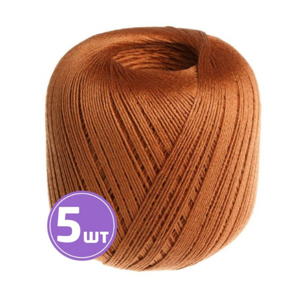 

Пряжа Семеновская Lily (1077), красная глина 5 шт. по 100 г, Коричневый