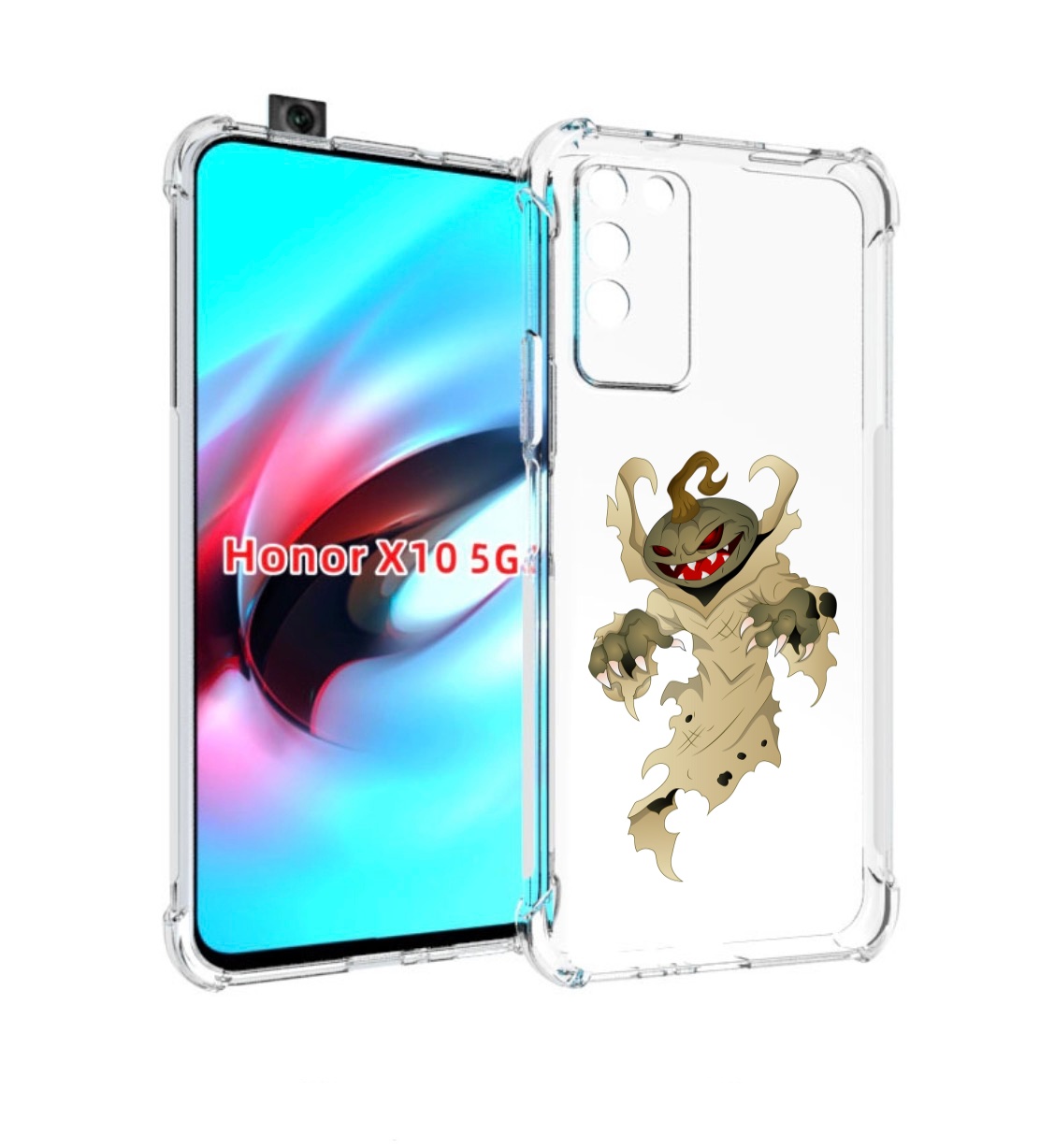 

Чехол MyPads призрак хэллоуина для Honor X10, Прозрачный, Tocco
