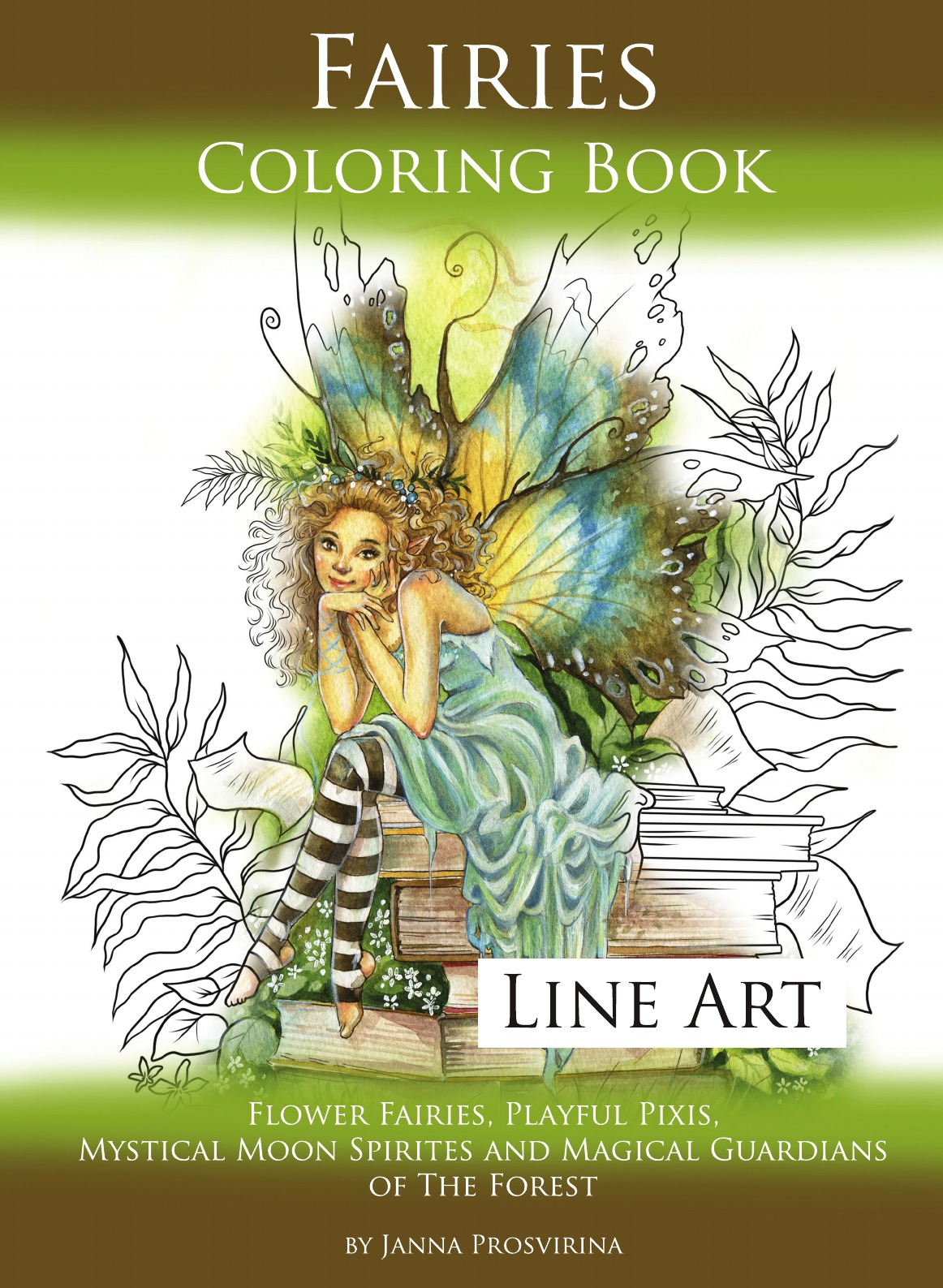 

Fairies Coloring Book Line Art