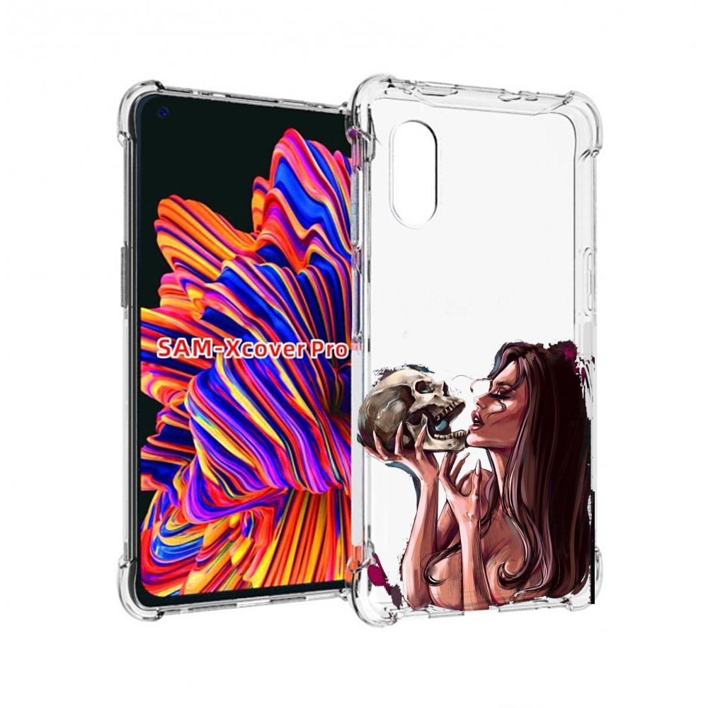 

Чехол MyPads девушка-модель-с-черепом для Samsung Galaxy Xcover Pro 1, Прозрачный, Tocco