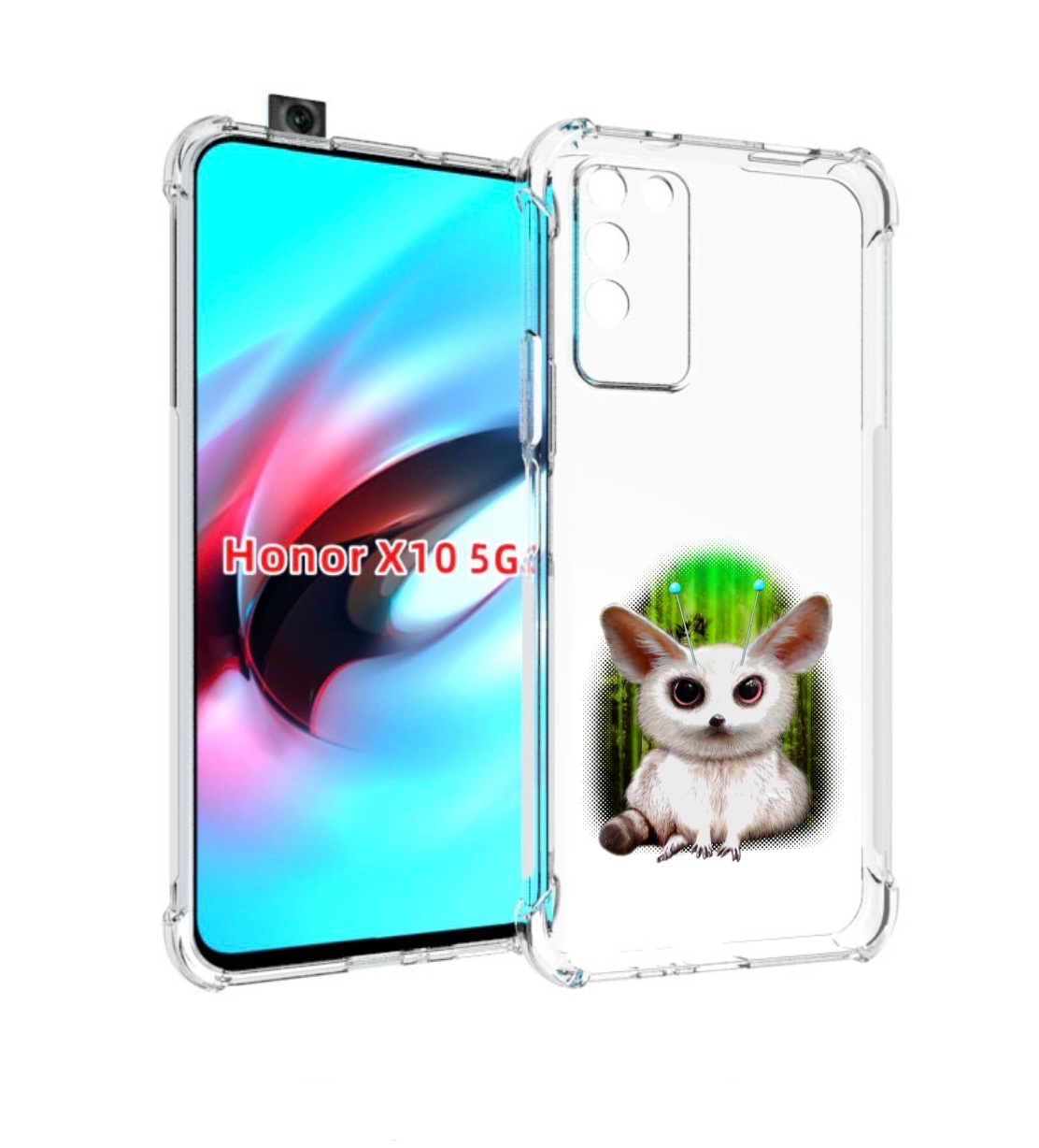 

Чехол MyPads пушистое животное для Honor X10, Прозрачный, Tocco