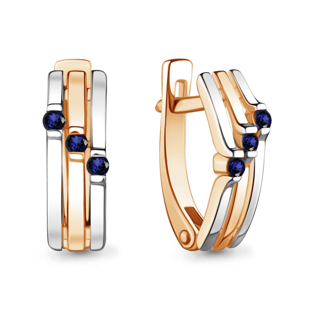 

Серьги из красного золота с сапфиром Aquamarine Aquamarine 942629к_585_кз, 942629к_585_кз