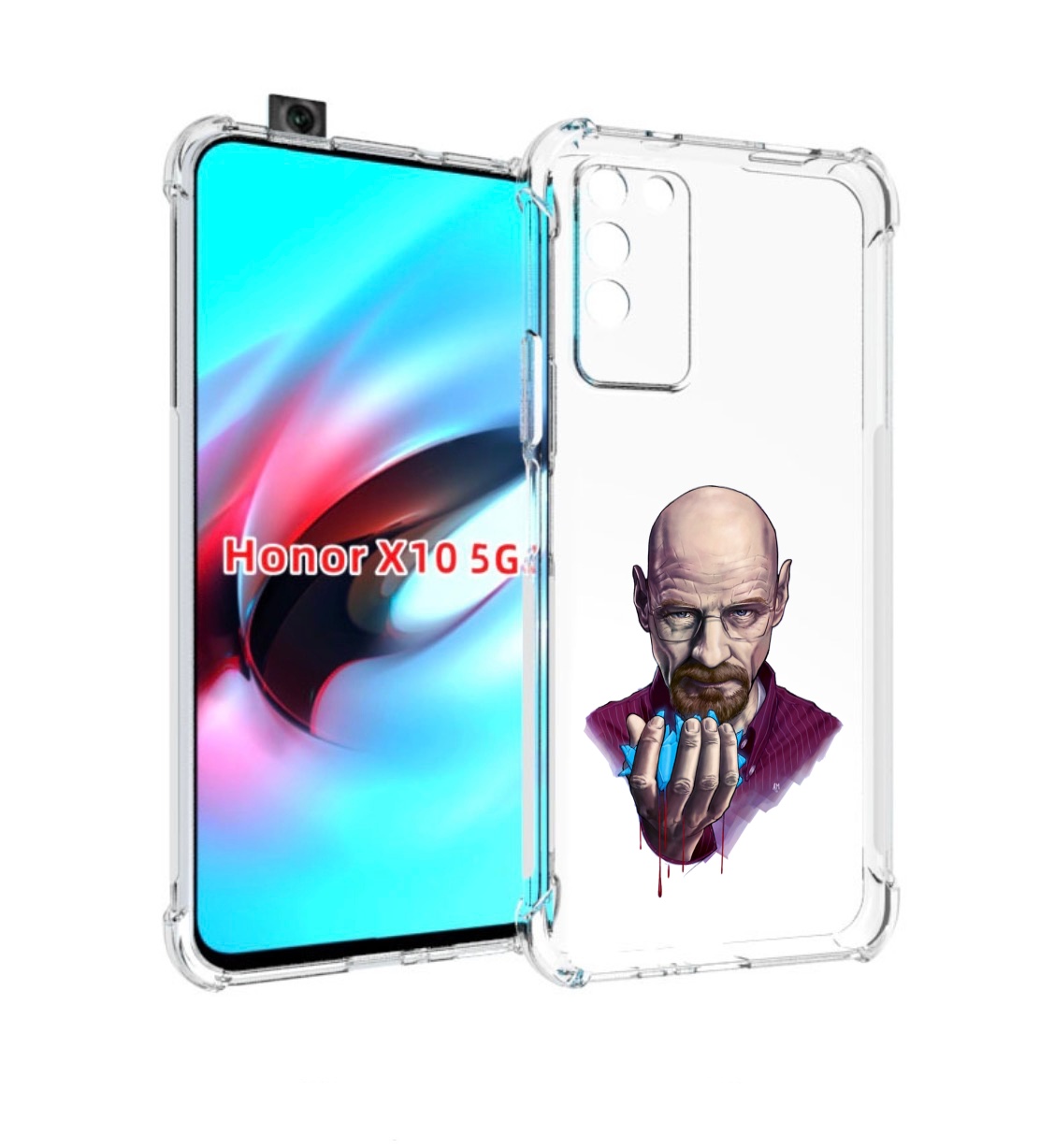 

Чехол MyPads разработчик для Honor X10, Прозрачный, Tocco
