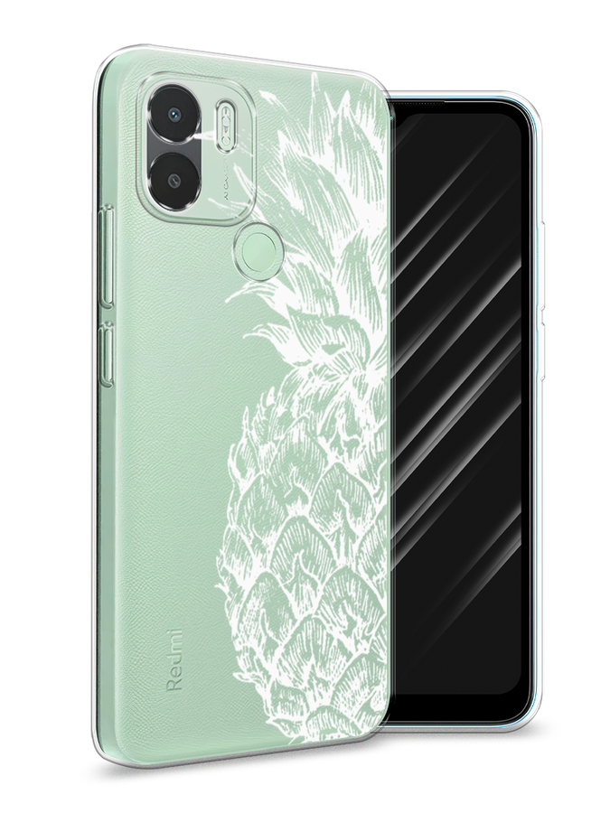 

Чехол Awog на Xiaomi Redmi A1+/A2+ "Ананас графика белая", Белый, 318550-10
