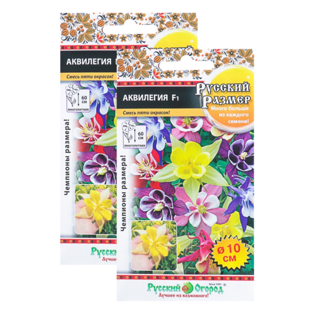 

Семена аквилегия Русский огород Русский Размер Смесь 23-03343 2 уп., Аквилегия